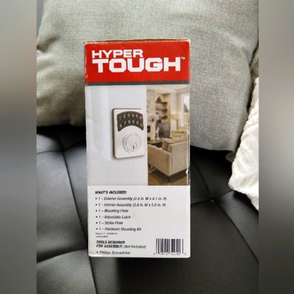 HYPER TOUGH Digital Deadbolt: Electronic Keypad/Keyless Entry/Easy Install/NEW